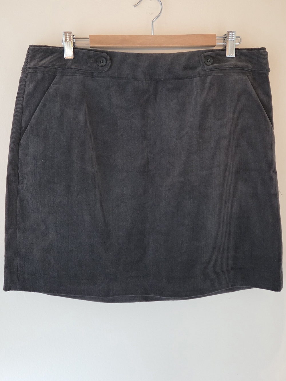 Banana Republic Charcoal Corduroy Mini Skirt - Women's NWT Size 14